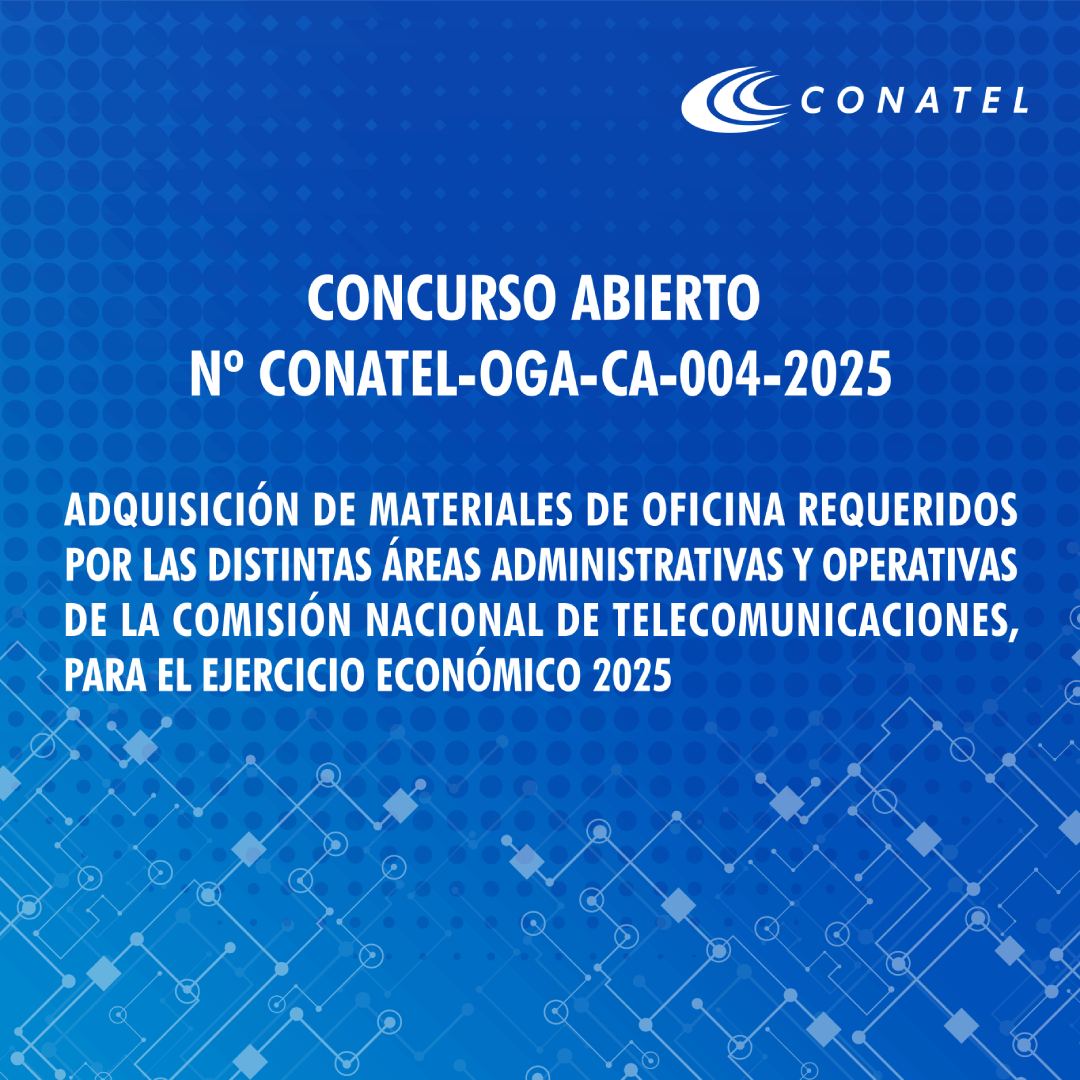 CONCURSO ABIERTO No CONATEL-OGA-CA-00-20254