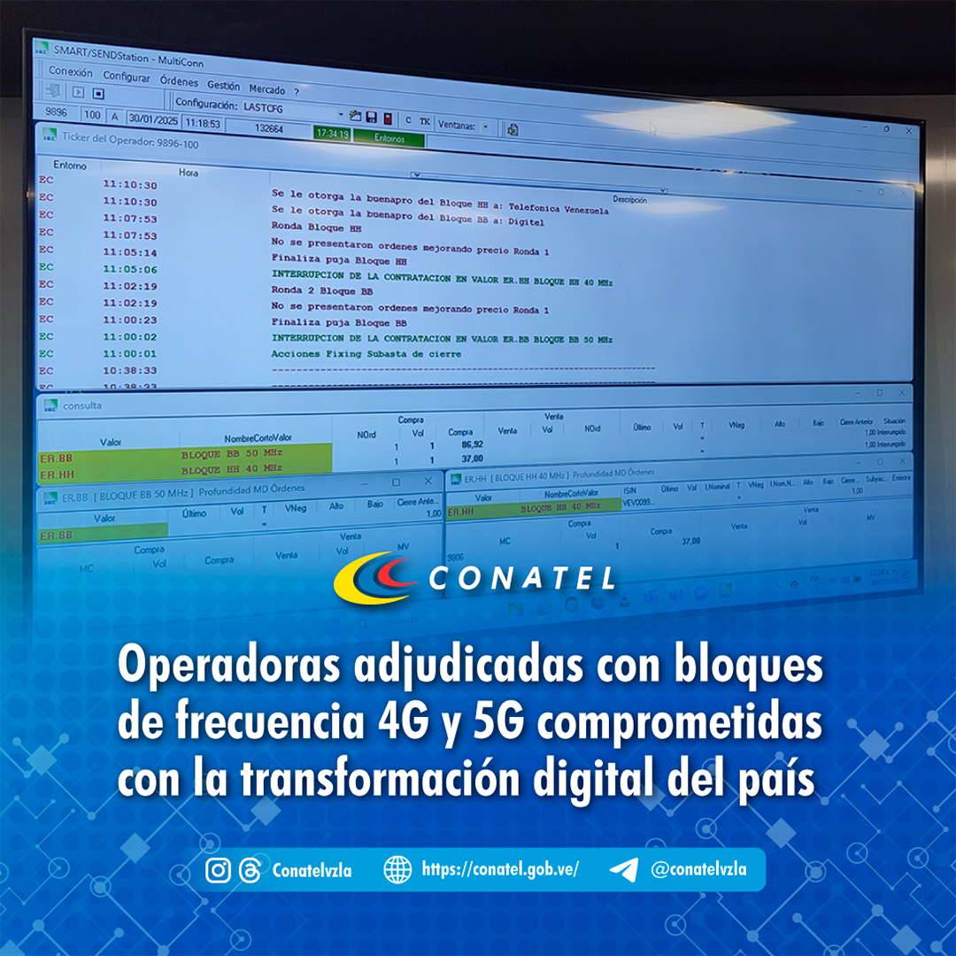 Subasta de bloques de frecuencia potencia el desarrollo de las telecomunicaciones