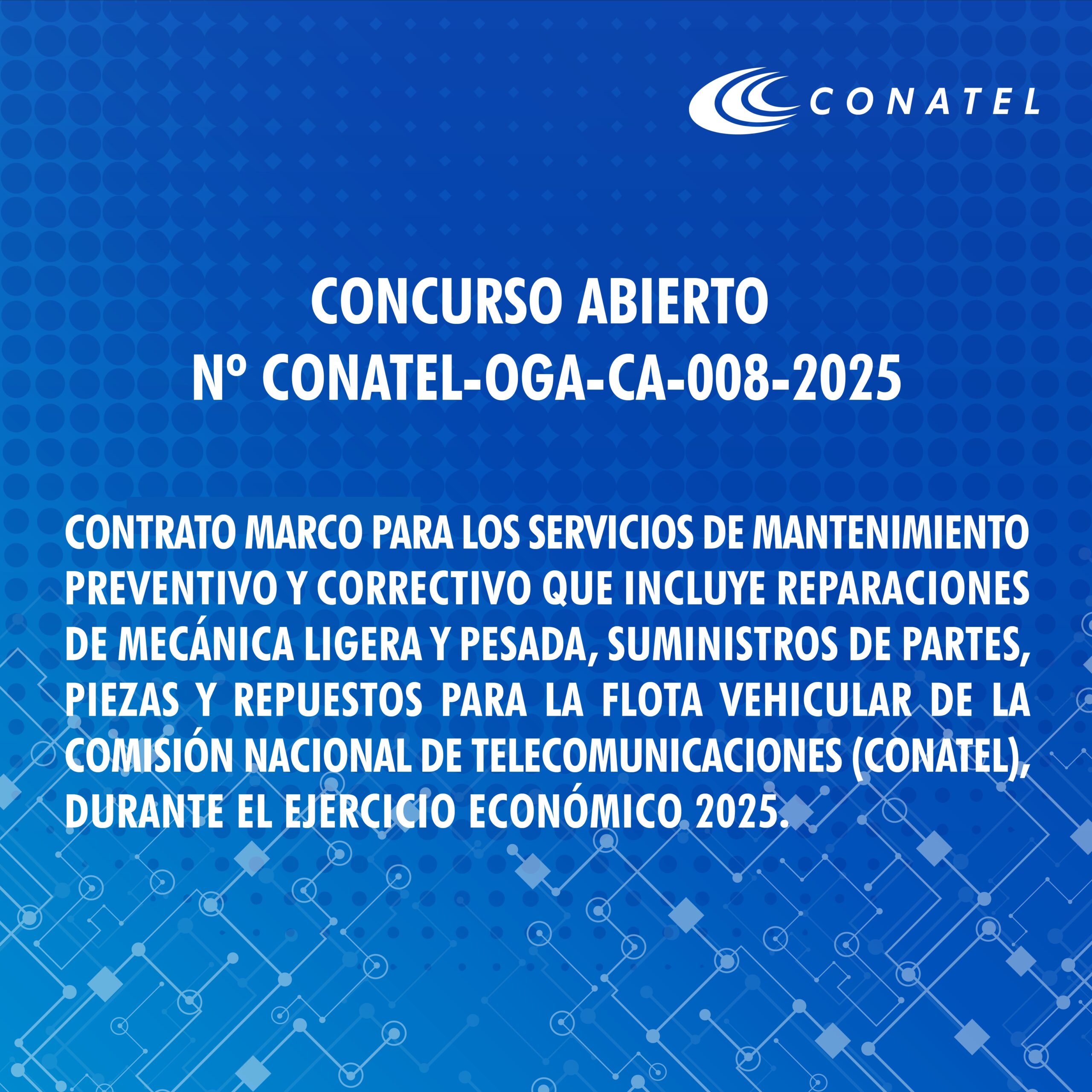 CONCURSO ABIERTO No CONATEL-OGA-CA-00-20254