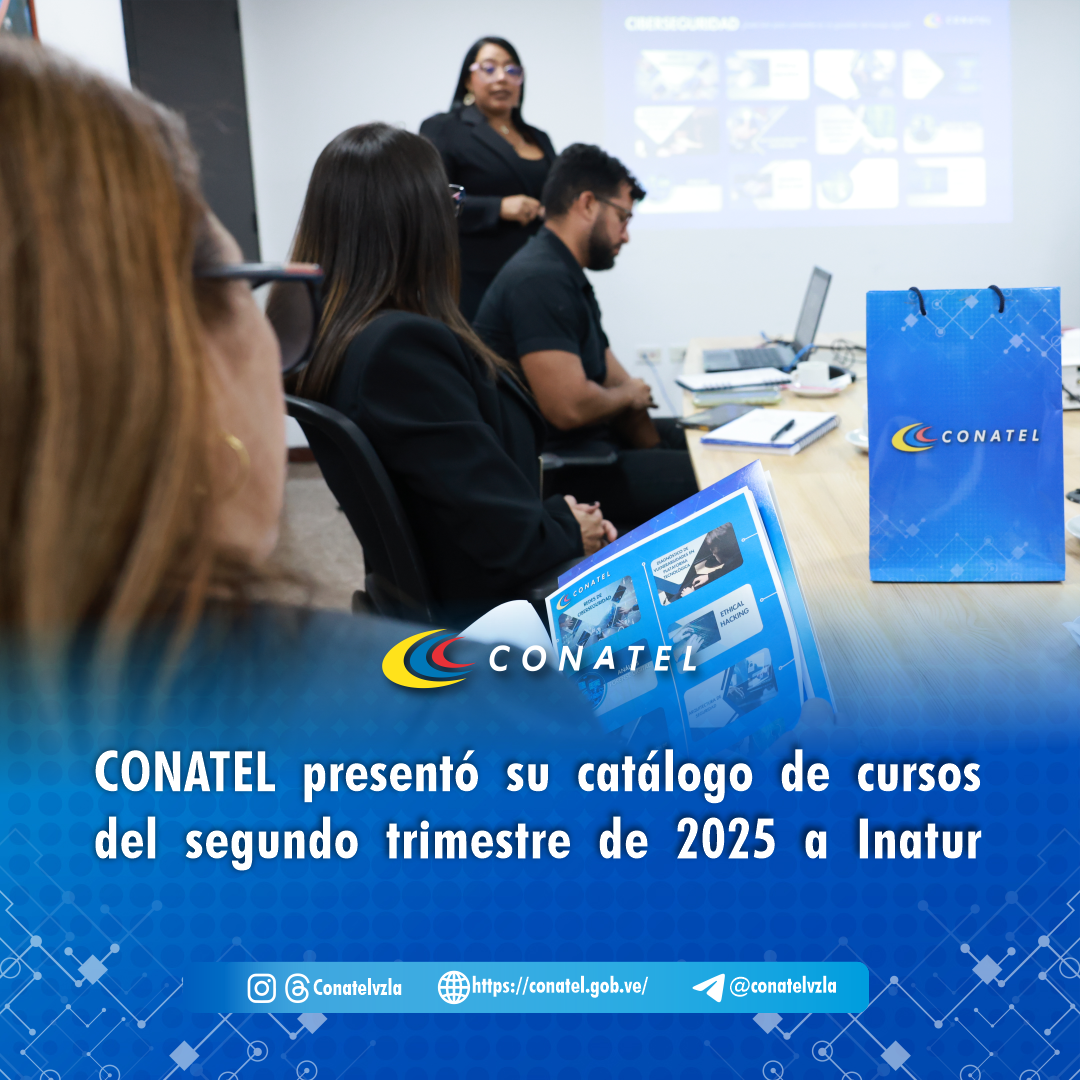 CONATEL presentó su catálogo de cursos del segundo trimestre de 2025 a Inatur