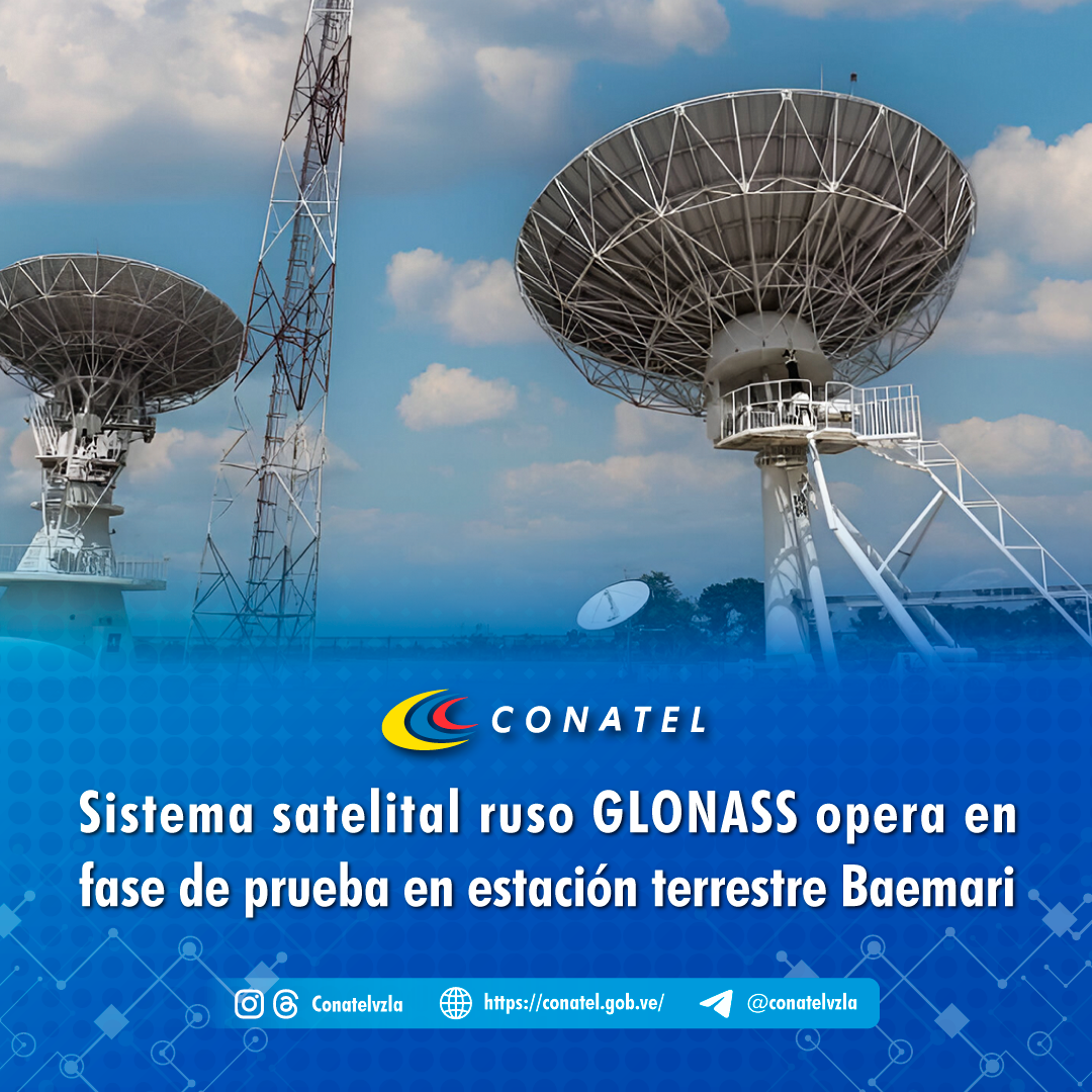 Sistema satelital ruso GLONASS opera en fase de prueba en estación terrestre Baemari
