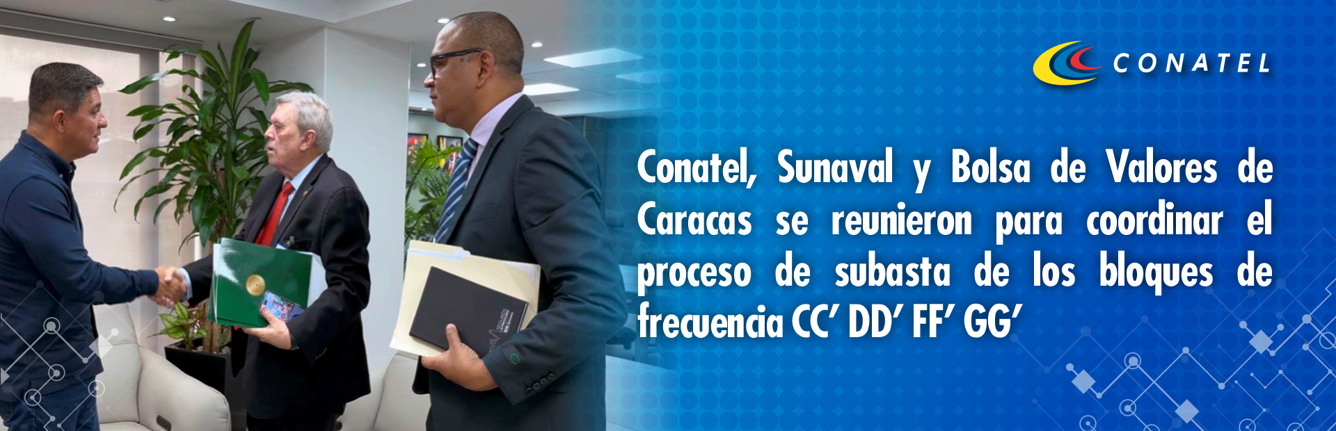 CONATEL Inicia convocatoria de participación en procedimientos de oferta pública para otorgamiento de bloques de frecuencia CC' DD' FF' GG'