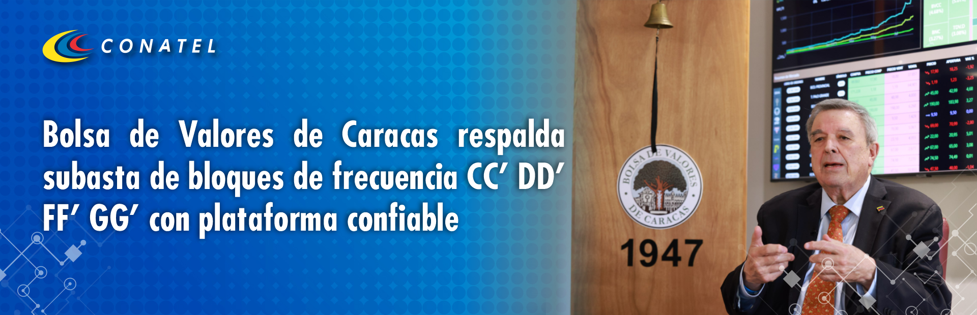 CONATEL Inicia convocatoria de participación en procedimientos de oferta pública para otorgamiento de bloques de frecuencia CC' DD' FF' GG'