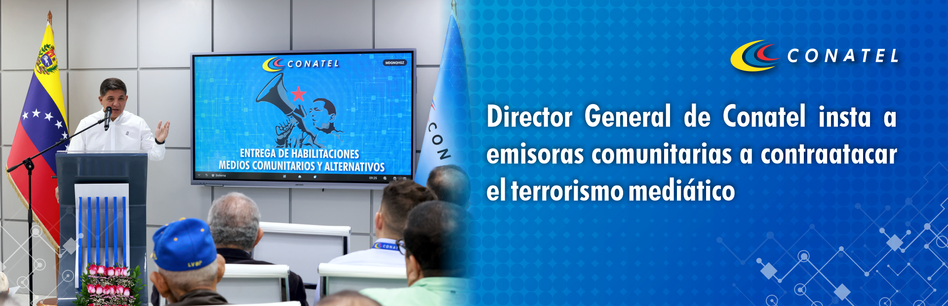 Director General de Conatel insta a emisoras comunitarias a contraatacar el terrorismo mediático