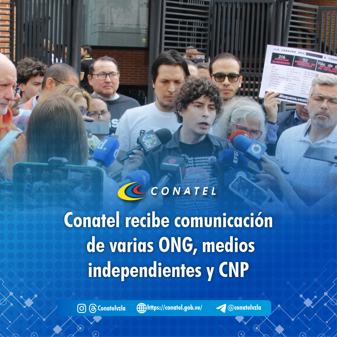 Conatel recibe comunicación de varias ONG, medios independientes y CNP