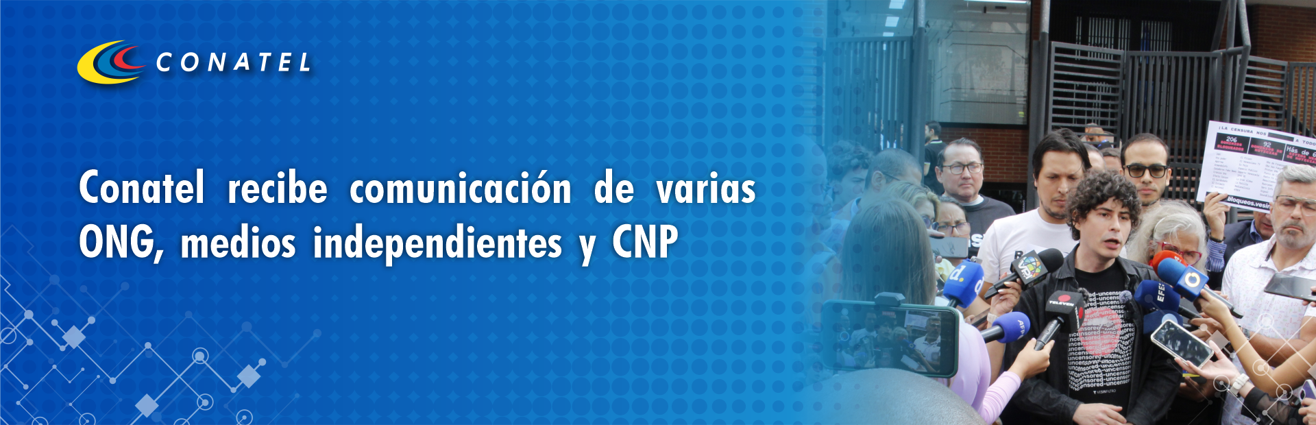 Conatel recibe comunicación de varias ONG, medios independientes y CNP