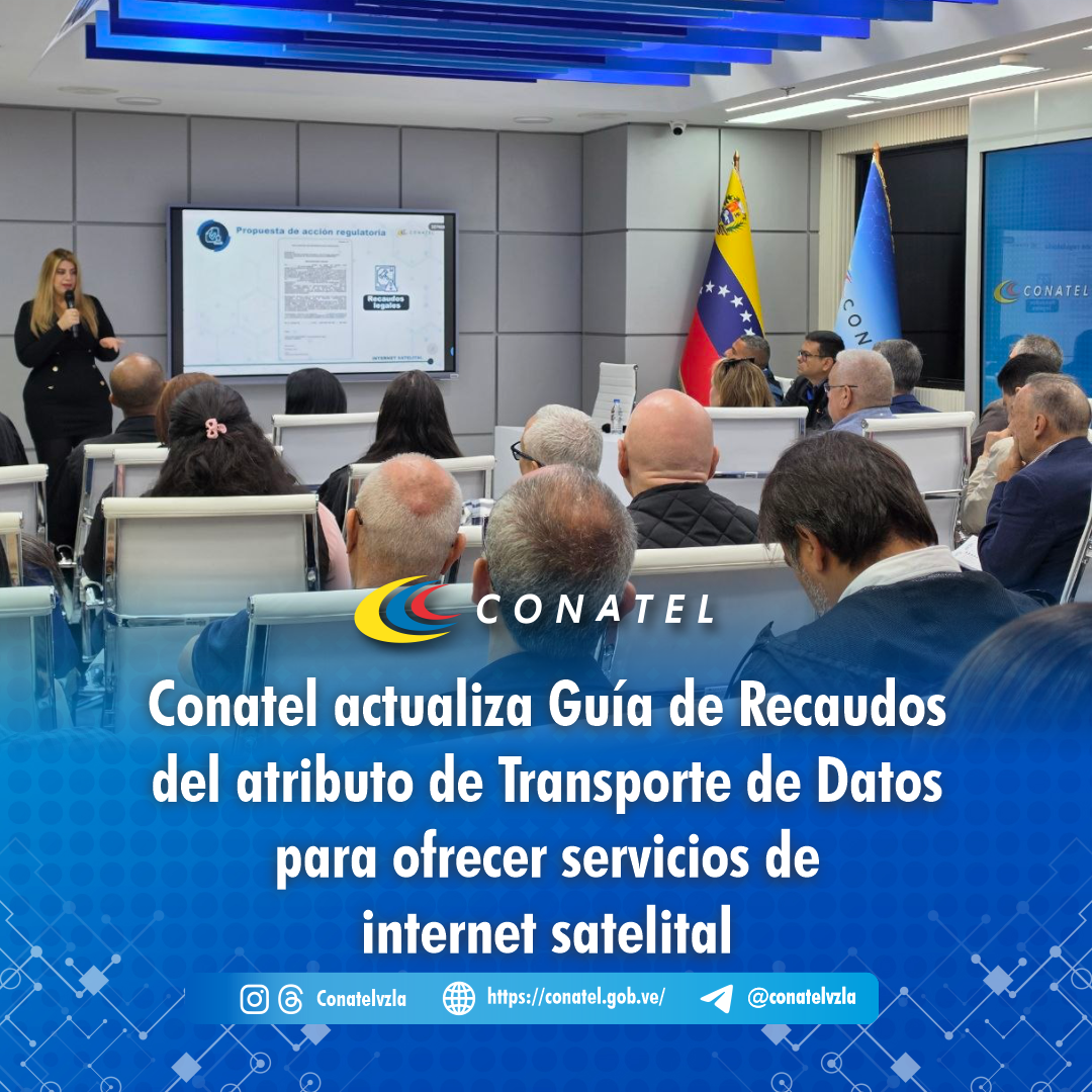 Conatel actualiza Guia de Recaudos del atributo de Transporte Datos para ofrecer servicios de internet satelital