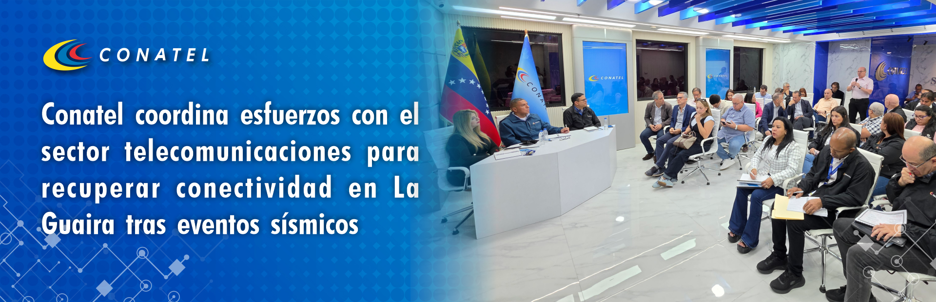 Conatel coordina esfuerzos con el sector telecomunicaciones para recuperar conectividad en La Guaira tras eventos sísmicos