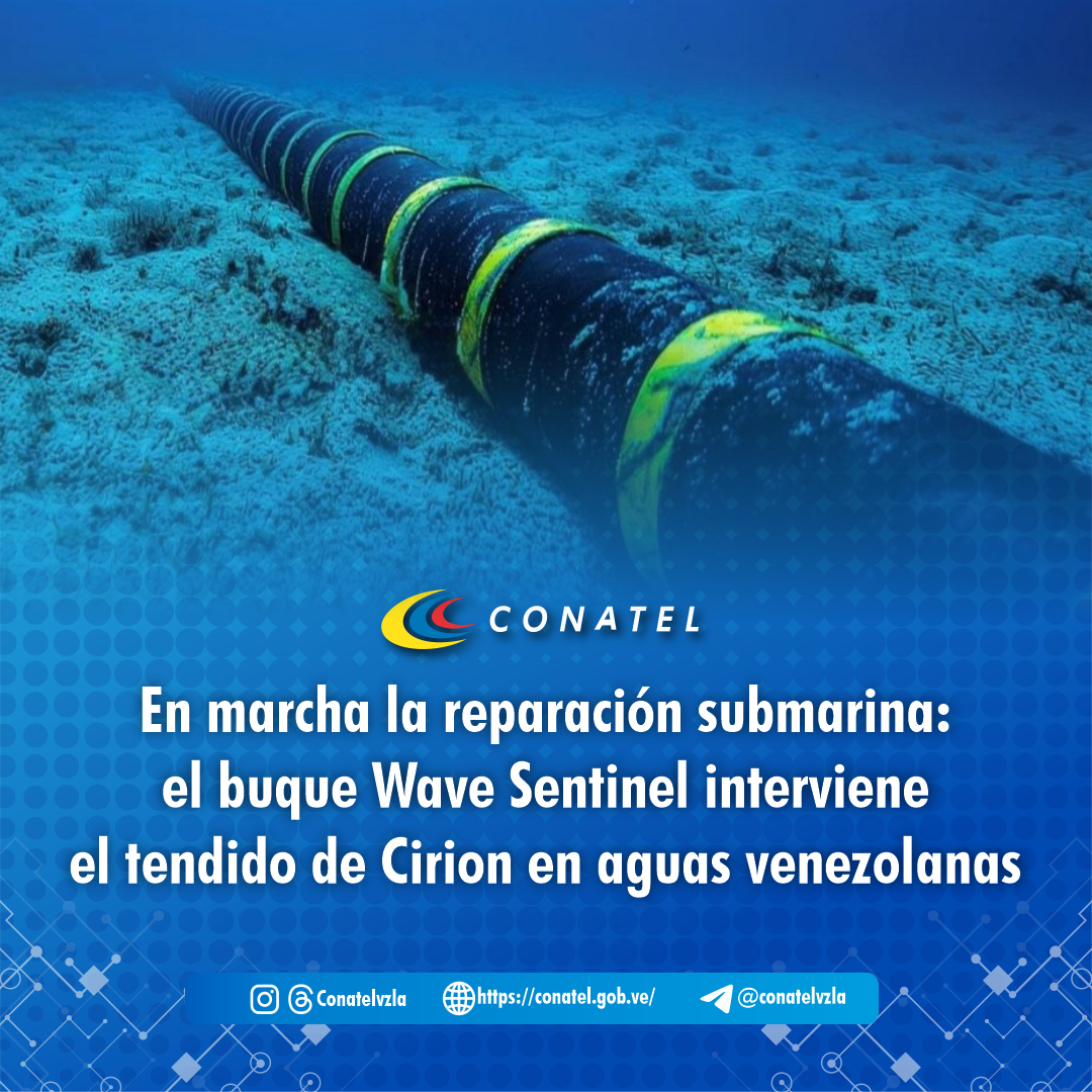 En marcha la reparación submarina: el buque Wave Sentinel interviene el tendido de Cirion en aguas venezolanas