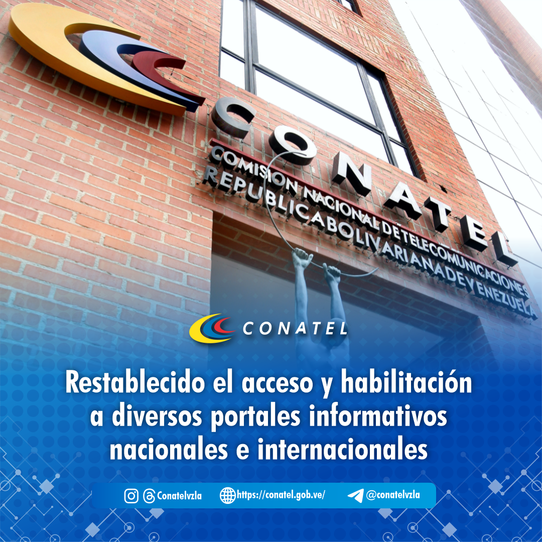 Restablecido el acceso y habilitación a diversos portales informativos nacionales e internacionales